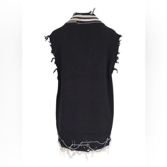 BNWT $1250 R13 Oversized Chain Embellished Vest Dress Large - Picture 7 of 12